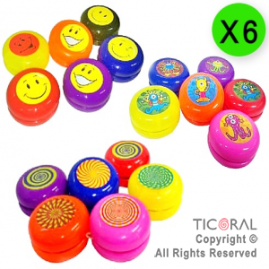 YO YO COLORES DIFERENTES DISE�OS x 6 UNIDADES